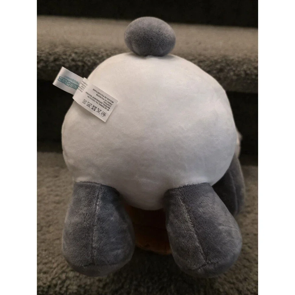 Anirollz 14”  Grey/white Panda With Lemon Cupcake - Cute For Birthday